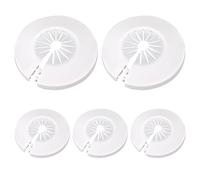 Molain Couverture de tuyau de chauffage, 5pcs rosace pliante pour tuyaux de chauffage Tuyaux d'eau chaude et froide Tuyaux de gaz Tuyaux d'eau supérieurs et inférieurs Tuyaux de conduite