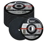 Molatool Lot de 10 disques à tronçonner standard 125 x 1,6 x 22,2 mm pour métal, acier, acier inoxydable/inox, lot de 10 disques flexibles pour meuleuse d'angle