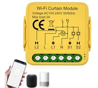 Molbory Module d'interrupteur de volet roulant Wi-Fi intelligent 2,4 GHz - Contrôle par application - Commande intelligente de volet roulant - Module intelligent pour rideaux de moteur de volet