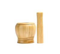 molcajete Ensemble mortier et pilon avec couvercle, presse-ail, gingembre, broyeur d'épices(Grand)