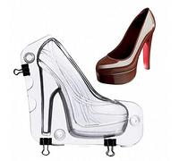 MoldFun Moule 3D en polycarbonate pour chaussures à talons aiguilles Taille réelle Pour mariage fête d'anniversaire Décoration de gâteau 19,1 x 17,8 x 6,9 cm