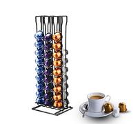 MOLEDA Porte Rangement Capsule pour 60 Pièces Nespresso Cafe Capsules, Range Support Distributeur pour Café Dosette Nespresso Original, Coffee Capsule Stand Pod Holder pour Bureau Cuisine (Noir)