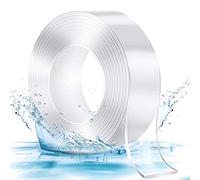 MOLEDA Ruban Adhésif Double Face, Nano Double Sided Mounting Sticky Tape Waterproof, 2mm Rubans Adhésifs Gel Bandes Adhésives Transparents Extra Fort, Clear Tape Ruban Lavable (50mm*3m)