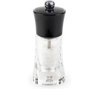 PEUGEOT - Moulin à Poivre Molène Manuel 14 cm - Réglage Classique - Fabrication Française - Acryl - Coloris Transparent et Noir