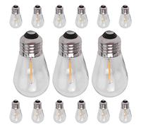 MOLERRI Lot de 15 Ampoules de Rechange LED 3 V S14 Incassables pour L'ExtéRieur, Guirlande Solaire, Blanc Chaud
