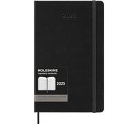 Moleskin Weekly Planner, Agenda Hebdomadaire Vertical Pro 12 Mois 2025, Couverture Rigide et Fermeture Élastique, Couleur Noir, Format Large 13x21 cm