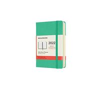 Agenda journalier Moleskine Format de poche 12 mois Couverture rigide 2022 Vert clair Vert G