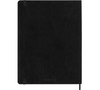 Moleskine Agenda hebdomadaire 18 mois 2026/2027, XL, 1 semaine = 1 page, pages lignées à droite, couverture souple, noir