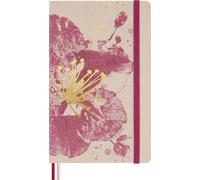 Moleskine Agenda 18 Mois 2026 2027 Sakura - Agenda hebdomadaire à couverture rigide avec fermeture élastique, avec cartes de vœux, autocollants et marque-page assortis, format Large 13 x 21 cm