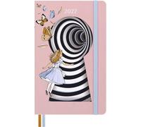 Moleskine Agenda Hebdomadaire 12 mois 2027, Les Aventures d'Alice au Pays des Merveilles, à Pages Lignées avec Couverture Rigide et Fermeture Élastique, Alice, Grand Format 13x21cm