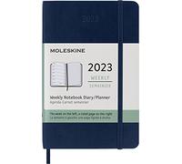 Moleskine Agenda Hebdomadaire 2023, Agenda Semainier 12 Mois et Carnet De Notes, Couverture Souple, Format De Poche 9 X 14 Cm, Couleur Bleu Saphir