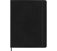 Moleskine Agenda Hebdomadaire 2026 2027 - Agenda 18 mois avec espace pour les notes, couverture souple et fermeture élastique, couleur noire, format XL 19 x 25 cm