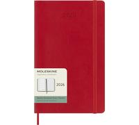 Moleskine Agenda Hebdomadaire, Agenda Hebdomadaire 2026 12 Mois Avec Espace Pour Notes, Avec Couverture Souple et Fermeture Élastique, Format Large 13x21, Couleur Rouge