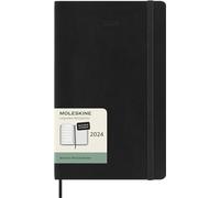 Moleskine Agenda Hebdomadaire avec Espace pour des Notes12 Mois 2024, Agenda 2024, Format Large 13x21, Couverture Souple et Fermeture Elastique, Couleur Noir, en Langue Allemande
