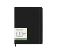 Moleskine Agenda hebdomadaire classique 12 mois 2027, couverture rigide, XL (7,5" x 9,75"), noir, 144 pages