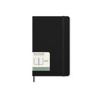 Moleskine Agenda hebdomadaire horizontal classique 12 mois 2027, couverture rigide, grand (5" x 8,25"), noir, 144 pages