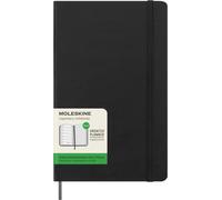 Moleskine Agenda hebdomadaire non daté 12 mois, Grand 13x21 cm, couverture rigide, noir
