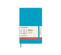 Moleskine - Agenda Journalier 18 Mois 2022-2023, avec Couverture Rigide et Fermeture Élastique, Format Large, 13 x 21 cm, Couleur Bleu