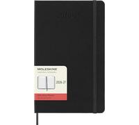 Agenda Moleskine 18 mois 2026/2027, L/A5, 1 jour = 1 page, couverture rigide, noir