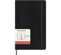 Agenda Moleskine 18 mois 2026/2027, L/A5, 1 jour = 1 page, couverture souple, noir