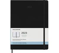 Moleskine Agenda Mensuel 2023, Agenda 12 Mois, Carnet Mensuel Avec Couverture Rigide, Taille Xl 19 X 25 Cm, Couleur Noir