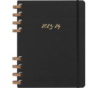 Moleskine Agenda Mensuel Académique 2023 -2024, Agenda Hebdomadaire et Mensuel 12 mois, Agenda Universitaire avec Couverture Rigide, Format XL 20 x 25 cm, Noir