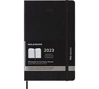 Moleskine Agenda Professionnel Hebdomadaire 2023, Agenda Hebdomadaire 12 Mois Avec Mise En Page Verticale, Agenda Avec Répartition Horaire, Couverture Rigide, Grand Format 13 X 21 Cm, Couleur Noir