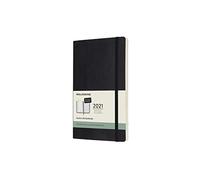 Moleskine Agenda Semainier 2021, Agenda Planner Hebdomadaire 12 Mois en Allemand avec Mise en Page Horizontale et Couverture Souple, Grand Format 13 x 21 cm, Noir, 144 Pages