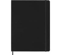 Moleskine Agenda Semainier 2027, Planner 12 Mois Vertical Pro avec Couverture Rigide et Fermeture Élastique,Format XL 19X25cm, Couleur Noir