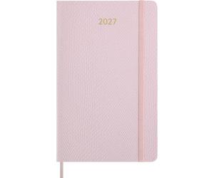 Moleskine Agenda Semainier 2027, Precious et Ethical Planner 12 Mois avec Espace pour Notes, Couverture Souple Végane et Coffret Cadeau, Format Large 13x21 Cm, Couleur Rose Cerise