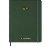 Moleskine Agenda Essential Planner 2025-2026 – Hebdomadaire 15 mois, couverture souple, Vert Myrte