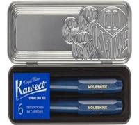 Moleskine Kaweco Ballpoint and Foutain Pen Set, Blue, Medium Point and Medium Nib (0.7 MM), Encre bleue