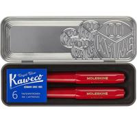 Moleskine Kaweco rouge stylo plume et stylo bille