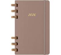 Moleskine Life Planner 2026, Agenda Hebdomadaire et Mensuel Spirale 12 Mois, Couverture Rigide et Fermeture Élastique, Couleur Amande, Format Large 13x21 cm