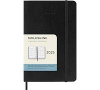 Moleskine 12 Monate Monatsnotizkalender 2025, P/A6, Weicher Einband, Schwarz