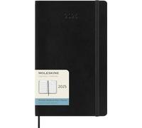 Moleskine Monthly Planner, Agenda Mensuel 12 Mois 2025, Couverture Souple et Fermeture Élastique, Couleur Noir, Format Large 13x21 cm