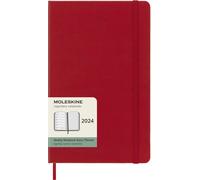 12M SEMAINIER GRAND FORMAT COUVERTURE DURE ROUGE G