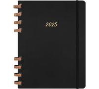 Moleskine Weekly & Monthly Planner, Agenda Hebdomadaire & Mensuel Spiralé 12 Mois 2025, Couverture Rigide et Fermeture Élastique, Couleur Noir, Format Extra Large 20,4X25,2 cm