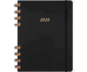 Moleskine Weekly & Monthly Planner, Agenda Hebdomadaire & Mensuel Spiralé 12 Mois 2025, Couverture Rigide et Fermeture Élastique, Couleur Noir, Format Extra Large 20,4X25,2 cm