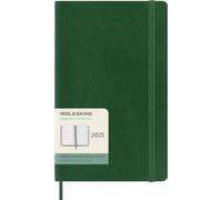 Moleskine Weekly Planner, Agenda Hebdomadaire avec Espace pour Notes 12 Mois 2025, Couverture Souple et Fermeture Élastique, Couleur Vert Myrte, Format Large 13x21 cm