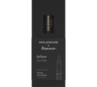 Moleskine x Kaweco – Stylo à bille rechargeable en plastique ABS, 1,0 mm, encre bleue, noir