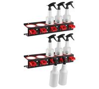MOLIGOU Lot de 2 supports de rangement pour bouteilles pulvérisateurs, support mural pour bouteilles de voiture, support en acier pour flacon pulvérisateur