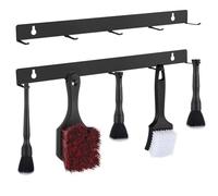 MOLIGOU Lot de 2 supports muraux pour pinceaux de détail, support mural pour brosse de détail, support de suspension avec 5 crochets