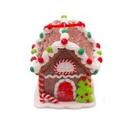 Molinter Maison de bonbons colorée Mini Noël Décoration Argile Maisons Créative Maison en pain d'épice Noël Petite maison Pendentif 1 pièce (B)