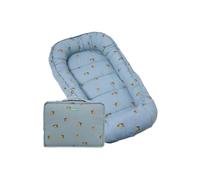 molis&co - Pod nid pour nouveau-né - Doux et respirant 100 % coton (OEKO-TEX) - Chaise longue portable et réducteur de berceau pour le jeu et la détente surveillée (Colima)