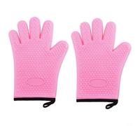 Moliuoly Gants de cuisson en silicone résistants à la chaleur avec doublure en coton, gants de four antidérapants de 28 cm de long pour la cuisine, la pâtisserie, le barbecue, le nettoyage facile