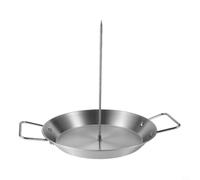 Moliuoly Grille à brochettes verticale en acier inoxydable - Barbecue amovible pour Shawarma, Gyros et Al Pastor - Support polyvalent pour poulet barbecue pour cuisine et jardin - Argent