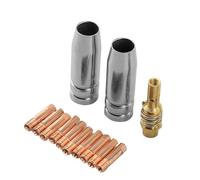 Moliuoly Kit d'accessoires de soudage MIG de 13 pièces pour MB15 AK15 | Bâtons de buse, buses de gaz et répartiteur inclus ; pour brûleurs assortis ; pour les travaux de soudure