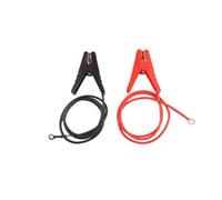 Moliuoly Kit de fil de clôture électrique solaire avec pinces crocodiles, câble 12 AWG pour appareil de clôture de pâturage, agriculture, élevage, rouge et noir, 114 cm