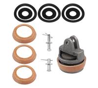 Moliuoly Kit de piston de rechange pour pompe à main type 75 avec boulons, joint en cuir et caoutchouc 90 mm, piston en fonte grise, pour pompe de jardin et de puits